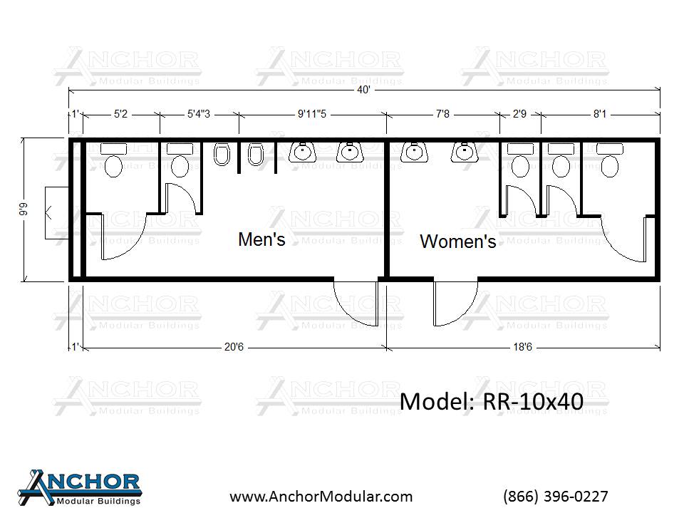 Modular Restroom and Bathroom Floor Plans