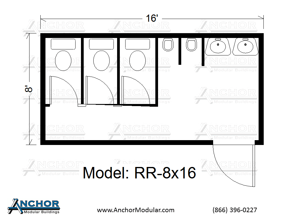 Modular Restroom and Bathroom Floor Plans